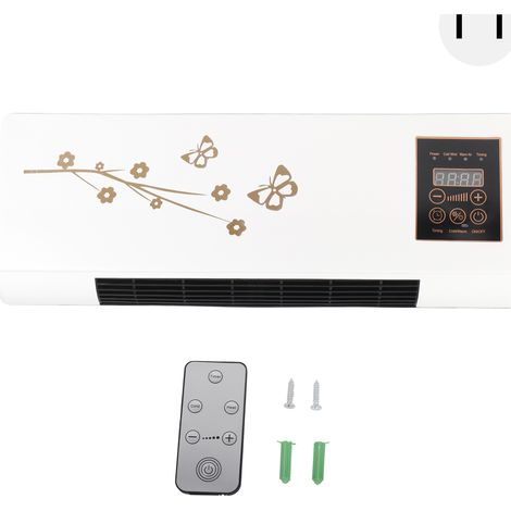 Radiateur électrique mural avec télécommande, affichage numérique, pour chambre bureau maison, prise américaine 110V (1/5)