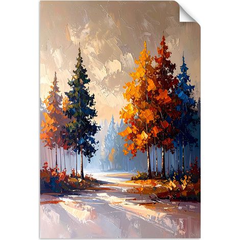 Autocollant mural Forêt d'arbres Paysage 60x90 (1/3)
