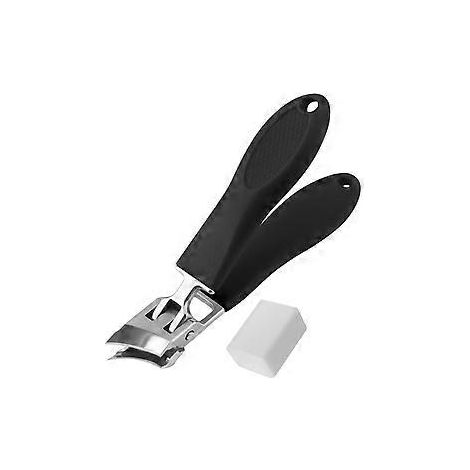 Coupe-ongles biseauté, outil de coupe d'ongles portable et robuste pour femmes et hommes (petit, noir)
