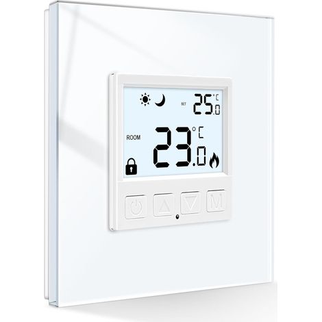 Thermostats de chauffage centraux programmables de thermostat de Digital pour la chaudière combinée, électrique, eau, blanc (1/5)