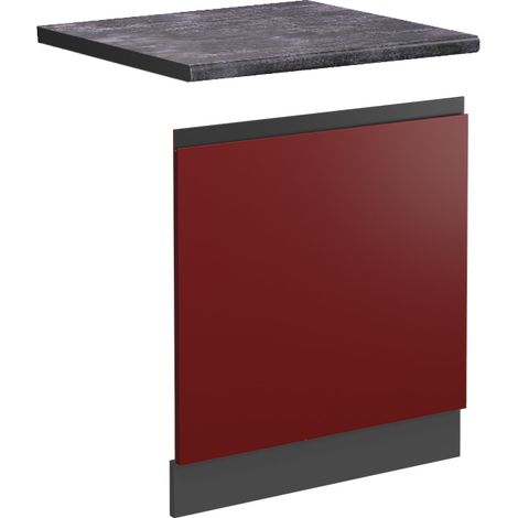 Frontblende R-Line, Rot, 60 cm , AP Anthrazit, Vicco