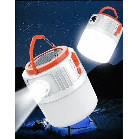 EMNT LED Lanterne de Camping, 15000mAh Lampes Rechargeables avec 6 Modes d'Éclairage de Secours Lumières Étanches pour Tente Camping Pêche Randonnée (1/5)