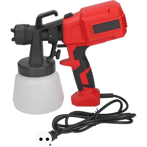 Pistolet électrique pulvérisateur 800ML, buse réglable débit, pistolet à peinture manuel pour décoration, prise UE 220V, fendu (1/5)
