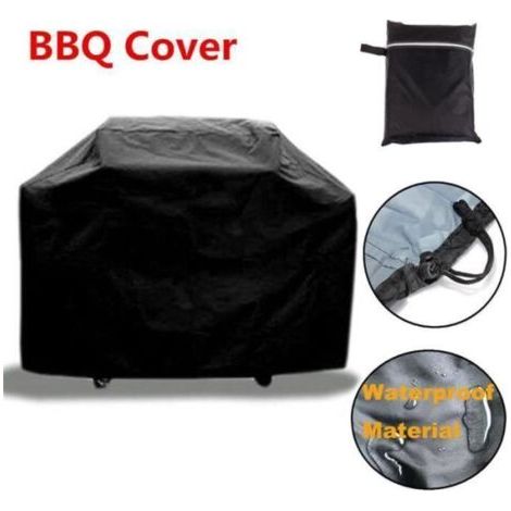 Grillabdeckung – 145 x 61 x 117 cm, wasserdicht, geeignet für Gas-, Holzkohle- und Elektrogrills – schwarz (1/5)