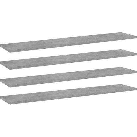 Bücherregal-Bretter 4 Stk. Betongrau 100x20x1,5cm Holzwerkstoff