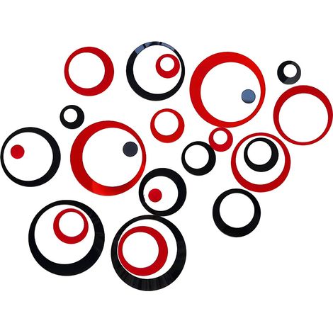 Sticker Miroir Acrylique - Décoration Murale 3D Fleurs DIY - Pour Salon Chambre Séjour - 18 Fleurs (90 Pièces) (1/5)