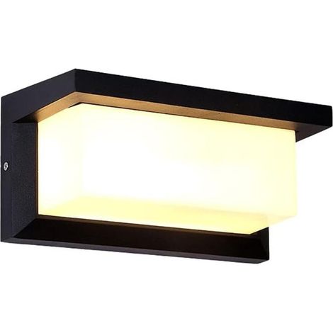26 x 12,5 cm große LED-Außenwandleuchte, IP65 wasserdicht, quadratische Form, mit Bewegungsmelder, ideal für Terrasse, Balkon, Garage oder Werkstatt