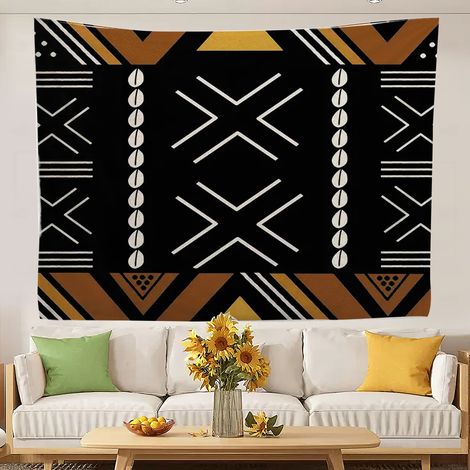 Tapisserie fantaisie amusante à suspendre au mur, décor de plage ou rideau 200x150cm (1/5)