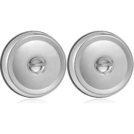 Lot de 2 couvercles pratiques pour steak, protection alimentaire contre la poussière-24.00X24.00X4.00CM-Silver (1/4)