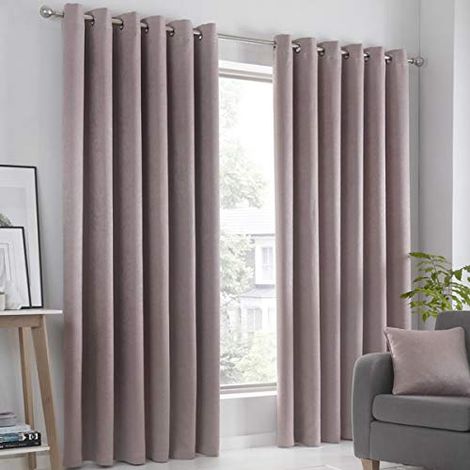 Rideaux L90 x L90 (229 x 229 cm) 2X Panneaux Rideaux à Oeillets Rideaux Thermiques pour Chambre/Salon Rideaux et Tentures Rideaux de Porte (1/5)