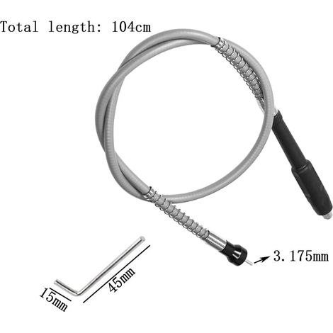 L'extension flexible de la tête de forage flexible Drift de l'arbre flexible Fixation de l'arbre universel axe flexible Tête de perceuse étendue Nouveau arbre extension flexible Drillage de tige flexi (1/4)