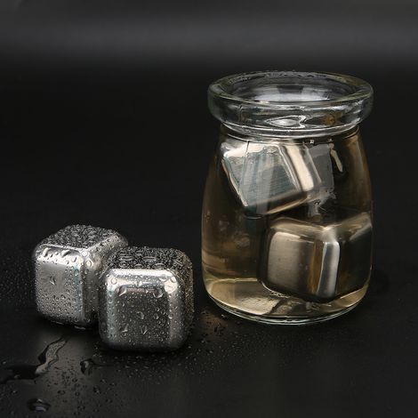 Galets rafraîchissants en acier inoxydable 304 alimentaire pour boissons vin bière whisky bar fête 4 pièces (1/5)