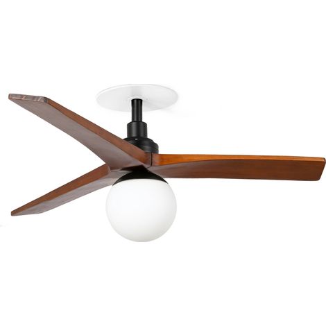 KLIM RECESSED S Ventilator schwarz/Nussbaum E27