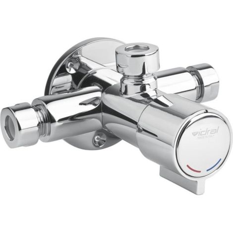 Duschmischer mit 15-Sekunden-Zeitschaltfunktion und externer, blockiersicherer Wasserzufuhr – Idral Minimal 08533F (1/5)