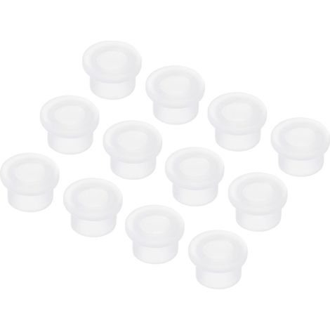 50Pcs Passe Fils en Caoutchouc en Forme de T Diamètre de Montage 9.5mm, ID 6.5mm, Hauteur 8mm Transparent Protection d'Étanchéité Passe-Câbles Flexibles pour Tuyau de Câble (1/5)