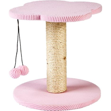 Rosa - Säulenkratzbaum Fiorellino mit Hängespiel für Katzen (1/2)