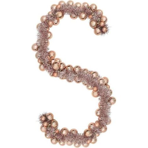 Couronne de Noël en polystyrène rose doré, 186 cm (1/5)