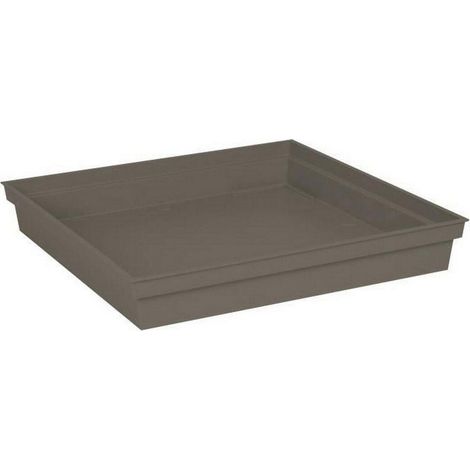 Eda-plastica piattino quadrato taupe 40x40x5,9 cm