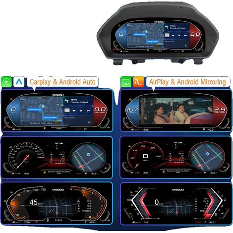 Tableau de bord numérique, CarPlay sans fil, Navigation en temps réel, Version CarPlay (1/2)