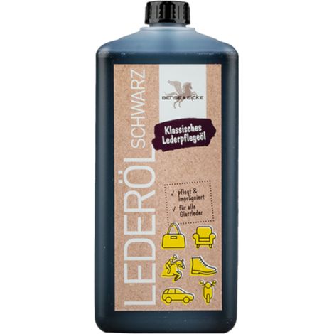 B & E Lederöl - schwarz - 1000 ml