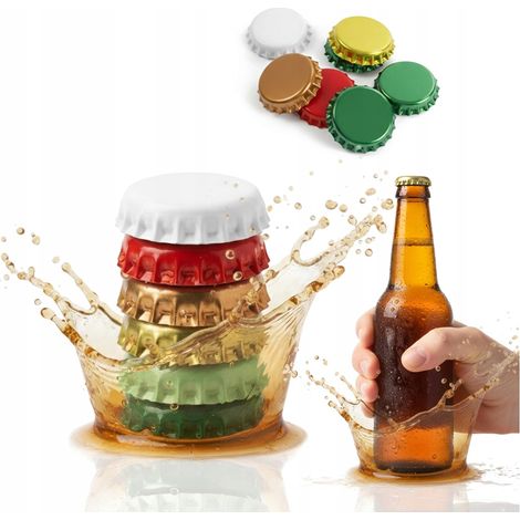 10 capsules pour bouteilles de bière/cidre de 26 mm, pour la fabrication artisanale de bière/cidre et de jus de brasserie. (1/5)