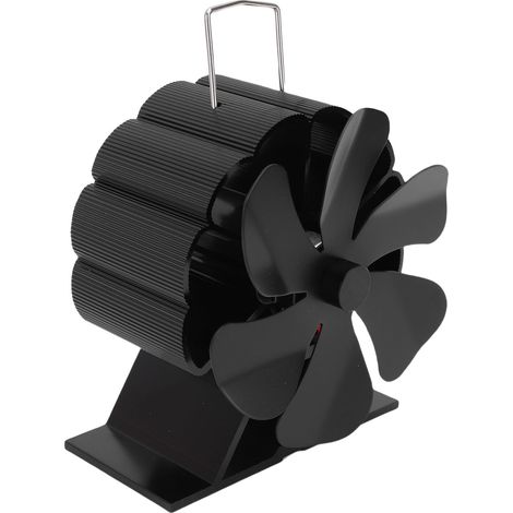 Ventilatore portatile in lega di alluminio per stufe a legna, alimentato a calore, termico con protezione contro il surriscaldamento, per caminetti a gas e a pellet. (1/5)