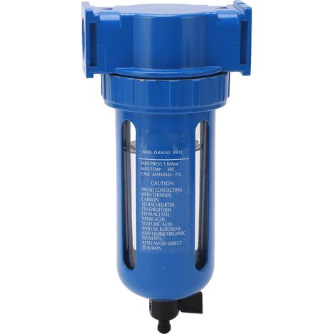 Filtre à air comprimé, purge manuelle, alliage de zinc, acier inoxydable haute dureté, séparateur d'eau pour compresseur d'air, filetage NPT 1/4". (1/5)