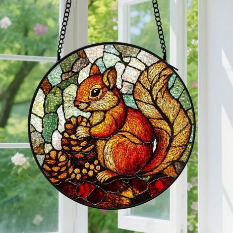 Capteur de Soleil en Vitrail Décoration Spirituelle pour Maison 9cm (1/4)