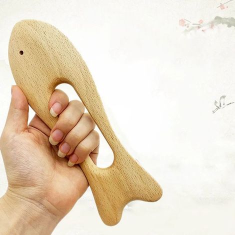 Outil de massage en bois Gua Sha pour massage anti-cellulite (1/5)