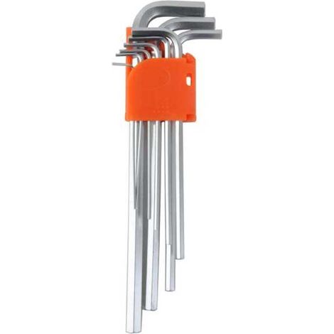 Alte Serie Chiavi Brugola 1,5-10 pezzi 9 cromo vanadio Lunghe - 05325