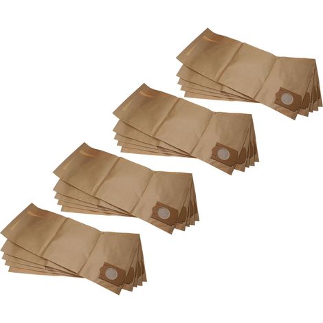 vhbw 20x sacchetto compatibile con Bosch PAS 12-50 F, GAS 12-50 RF aspirapolvere - carta Marrone