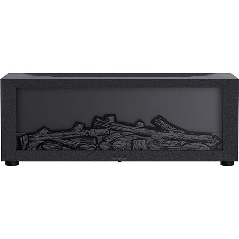 (Noir) Diffuseur d'arômes de cheminée simulée, 150 ml, avec télécommande et fonction d'arrêt automatique lorsque le niveau d'eau est bas. (1/5)