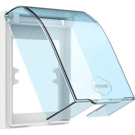 Transparent waterproof socket cover – Childproof – Water-resistant for bathroom and kitchen – Easy, tool-free installation (1/5)