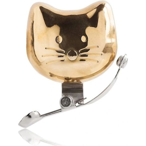 Sonnette de vélo motif chat – Style rétro en métal – Sonnerie forte et claire – Fixation universelle (enfants et adultes) (1/3)