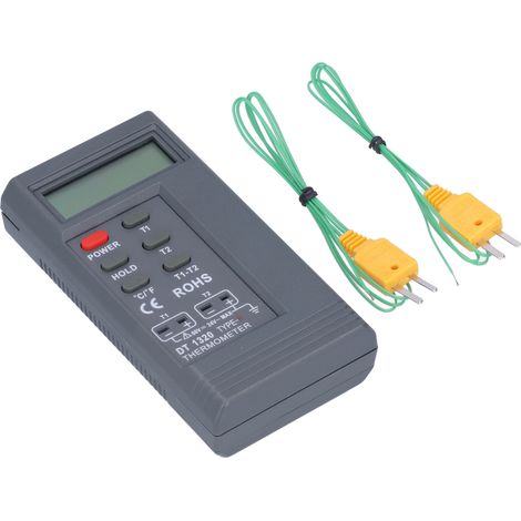 Thermomètre numérique avec écran LCD et sonde de température type K - Plage de mesure : 200℃ à 1370℃ (1/5)