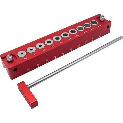 Drilling guide for woodworking, drill block accessories 3/4/5/6/7/8/9/10/11/12 mm, professional locating jig, angle drilling guide, for drilling and grinding wood and plastic (1/5)