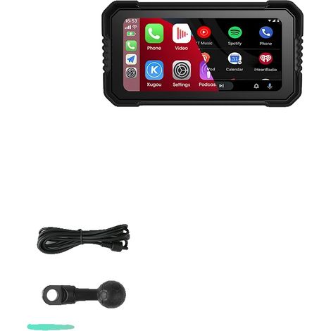 Radio de navegación para motocicleta, CarPlay inalámbrico, compatibilidad con Android Auto, radio universal para motocicleta, ninguna (1/2)