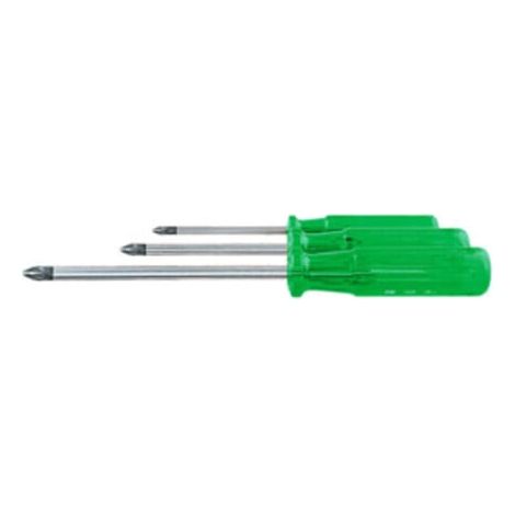 PB Swiss Tools Jeu de tournevis pour Pozidriv, avec manche en plastique, Nombre de tournevis: 7