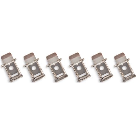 Supports de montage pour panneaux LED chromés, lot de 6, pour panneaux 30 x 120 cm Kobi