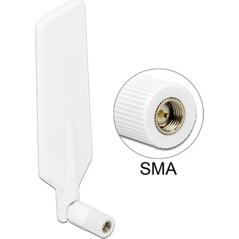 Antenne lte wlan dualband sma 1  4 dbi omni gelenk weiÃ rotatable delock
