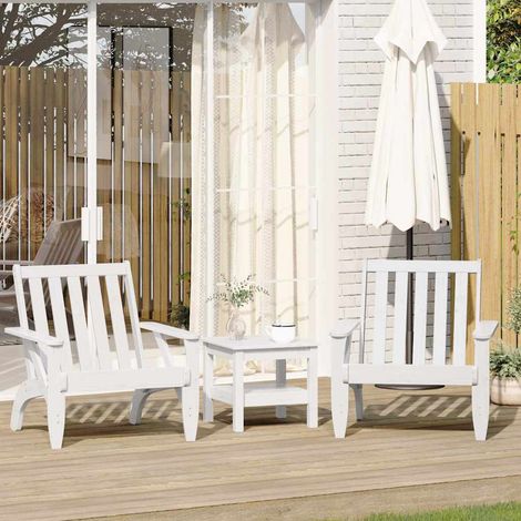 Vidaxl – Lot de 2 chaises de jardin adirondack en bois de pin massif 75x77x77 cm – Charge maximale 110 kg – Confort optimal pour extérieur (1/5)