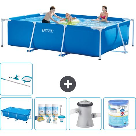 Intex Piscine Tubulaire Rectangulaire - 300x200x75 cm - 6-pièces S30154 (1/5)