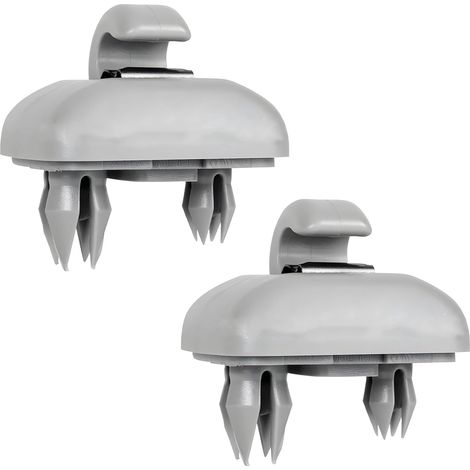 2 Gray Interior Sun Visor Clips, Interior Sun Visor Support for A1 A3 A4 A5 Q3 Q5 (OE: U0857562A), Interior Sun Visor Hooks, Sun Visor Clips (1/5)