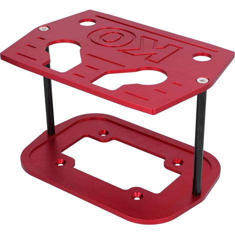 Milled Aluminum Battery Holder Tray for Optima 34/78 Batteries, Impact Red, Universal Fit for Cars, Trucks, ATVs (1/5)