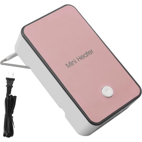 Mini chauffage d'appui rose, chauffe rapide, socle rotatif antidérapant, portable pour bureau maison dortoir, prise US 110W 110V (1/5)