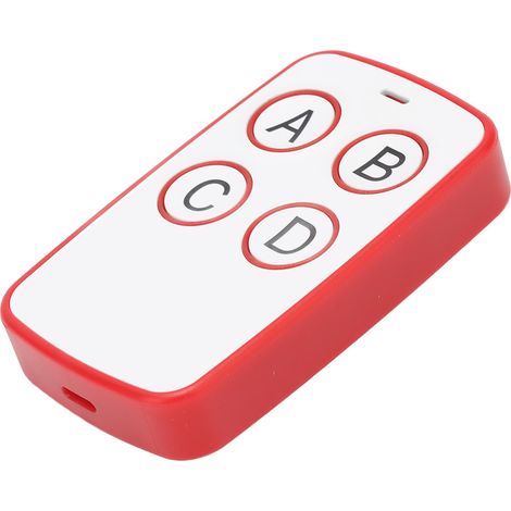 Télécommande sans fil universelle 4 canaux 433 MHz pour portail roulant électrique et porte de garage (rouge) (1/5)