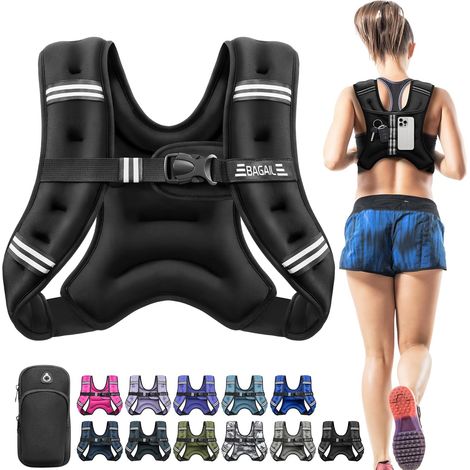 Gewichtsweste für Krafttraining, verstellbare Größe, praktische Tasche, Gewichtsweste aus Eisensand, ideal für Fitnessstudio, Yoga und Aerobic-Übungen