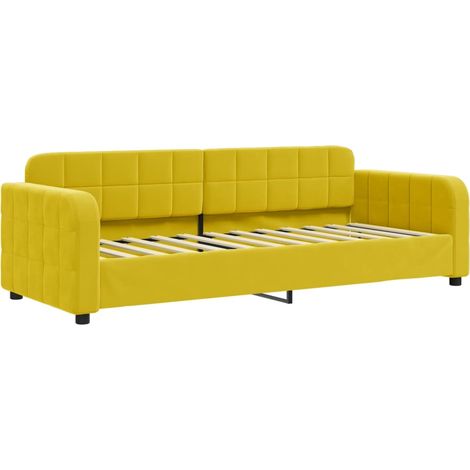vidaXL Letto da Giorno Giallo 80x200 cm in Velluto (1/5)
