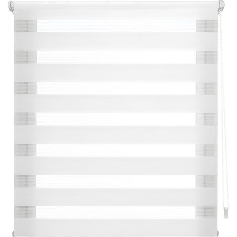 Blindecor Indus Sensa attrezzi  Tenda a rullo a doppio strato senza perforazione  Colore Bianco sporco 52 x 180 cm (Larghezza x Altezza)  Dimensioni del tessuto 49 x 175 cm (1/5)