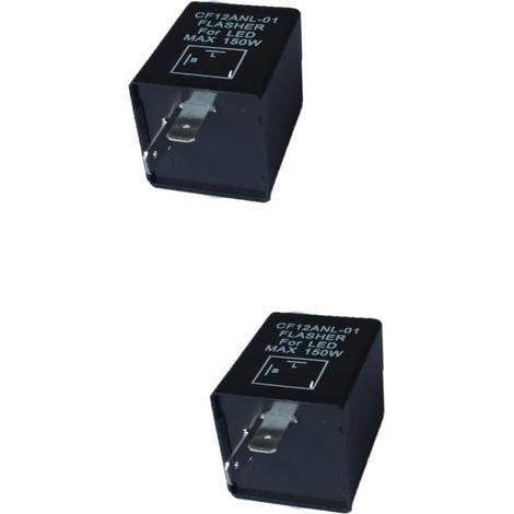 2pièces Flasher Led Pour Clignotants De Voiture Et Remplacement Électronique à Broches Fonctionnement Pour Ampoules Led Noir